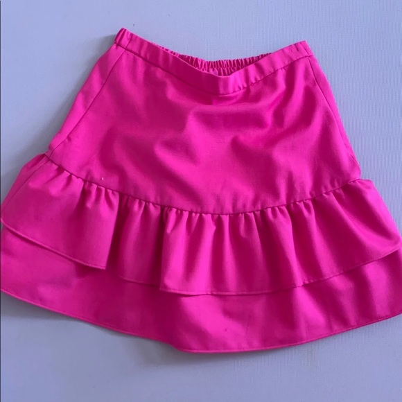 J Crew Hot pink ruffle skirt - Picture 2 of 3